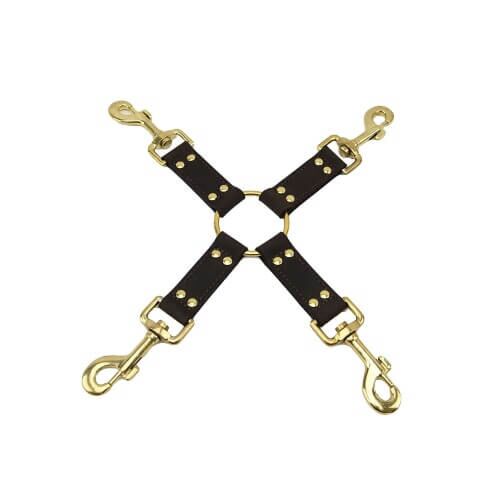 Restraints Bound Nubuck Leather 4 Way Hog Tie