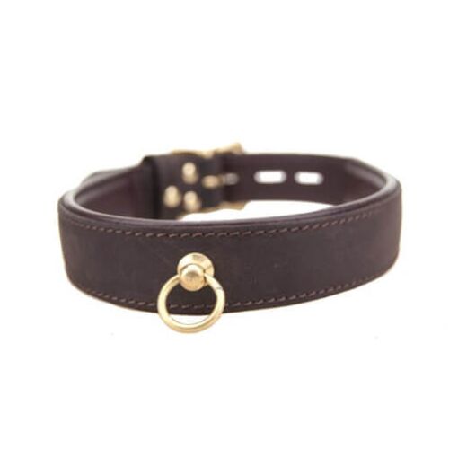 Collier BDSM Bound Nubuck avec Anneau O