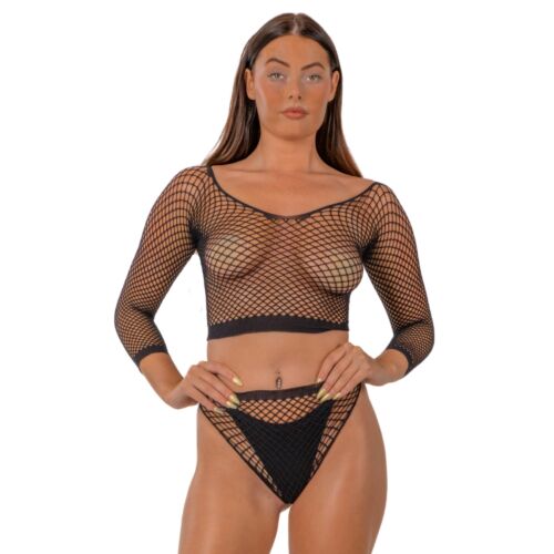 Ensemble Lingerie Lace by LJ Crop Top et Bas