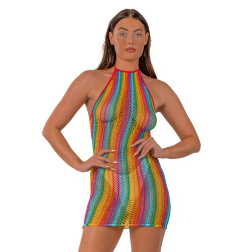 Robe Sexy Lace LJ Rainbow | Design à dos nu