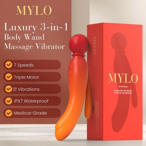 Vibrateur MYLO 3-in-1 Body Wand Massager avec 21 vibrations