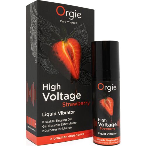 Gel stimulant Orgie High Voltage - Saveur Fraise 15 ml
