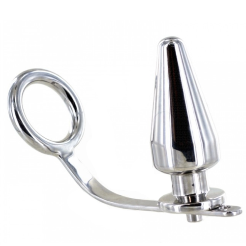 Plug Anal BDSM Metal Hard avec Anneau en Acier