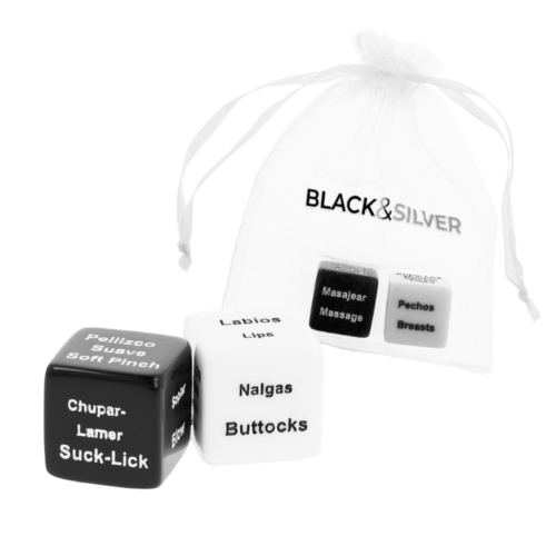 Dés pour couples BLACK&SILVER codés par couleur