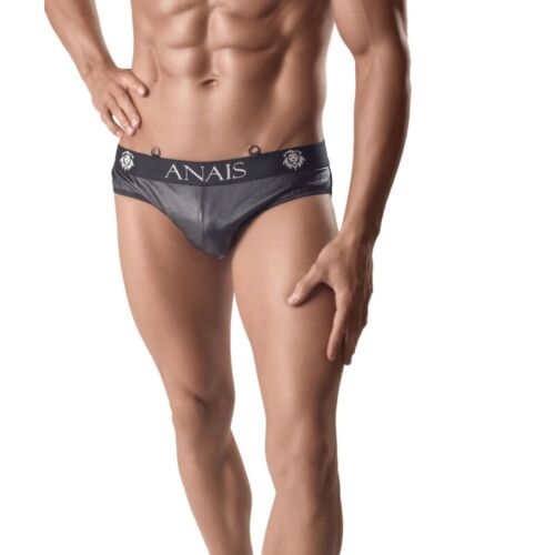Slip ANAIS MEN ARES L en cuir et mesh noir