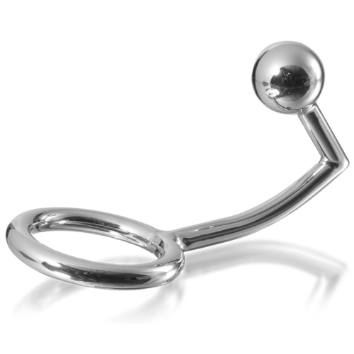 Cockring METAL HARD avec boule anal pour stimulation extra