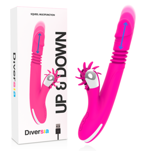 Vibrateur DIVERSIA BUNNY UP & DOWN 24 CM - Fonction ‘arriba y abajo’