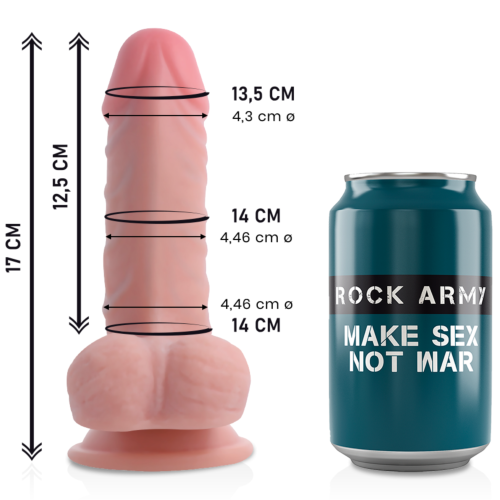 Dildo Rock Army Panzer 17 cm | Double densité et ventouse
