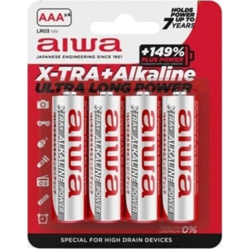 Piles Alcalines AIWA X-TRA AAA LR03 Blister*4