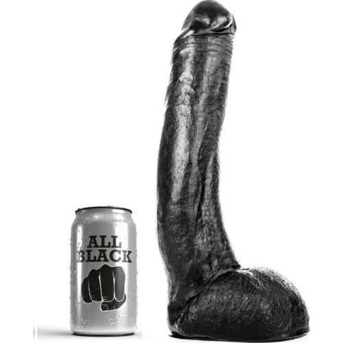 Dildo All Black 29 cm Curvé | Douceur et Flexibilité
