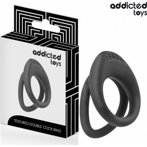 Anneau Pénis Addicted Toys à double texture pour une meilleure stimulation