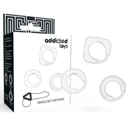 Anneaux pénien ADDICTED TOYS Set 3 Anneaus Clear