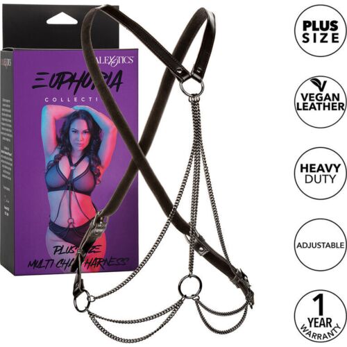 Harnais CALEXOTICS Euphoria en taille plus avec chaînes