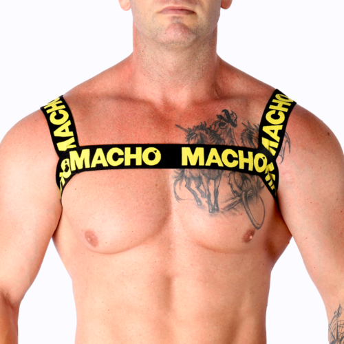 Harnais Homme MACHO UNDERWEAR - Harnais Double Jaune