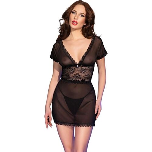 Babydoll Chilirose CR 4830 en tulle transparent
