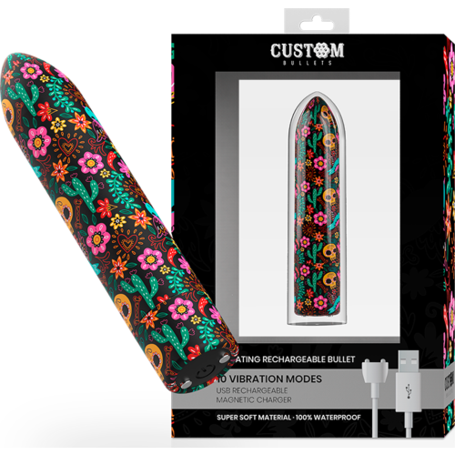 Vibromasseur Custom Bullets Skull - 10 fonctions de vibration