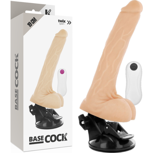 Vibrateur Réaliste BASECOCK 19 cm avec Télécommande
