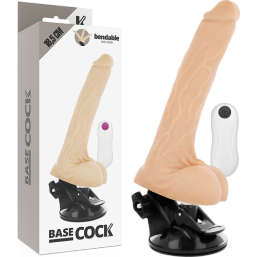 Vibrateur réaliste BASECOCK 18.5 cm articulable