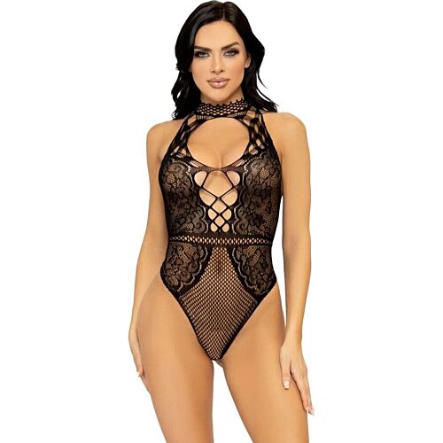Body Leg Avenue avec ouverture sexy et dentelle florale