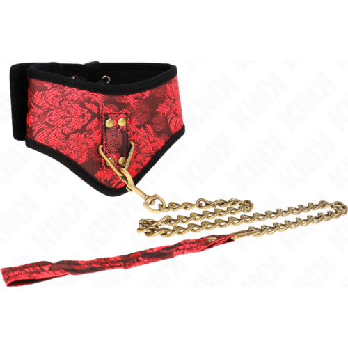 Collier KINK SCANDAL avec Laisse de Dentelle 75 cm