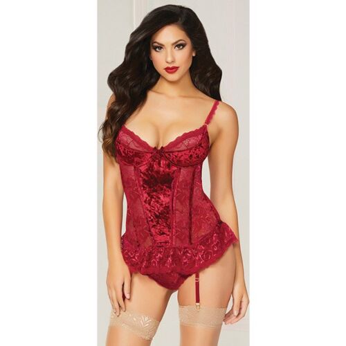 Ensemble de lingerie 2PC Bustier cœur et string assorti