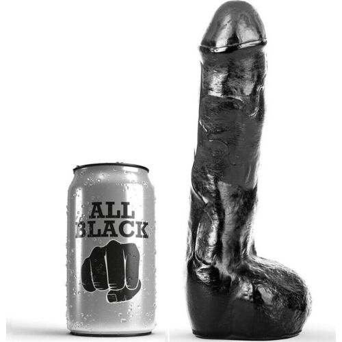 Gode anal réaliste ALL BLACK 20 cm