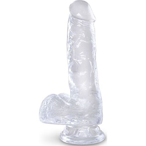 Gode réaliste KING COCK Clear 13,5 cm