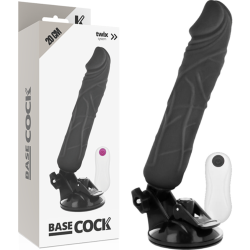 Vibrateur réaliste BASECOCK 20 cm avec télécommande