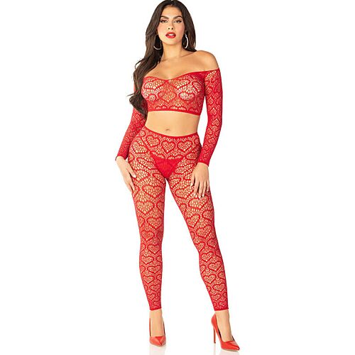 Ensemble de Lingerie Sexy Leg Avenue Crop Top et Bas