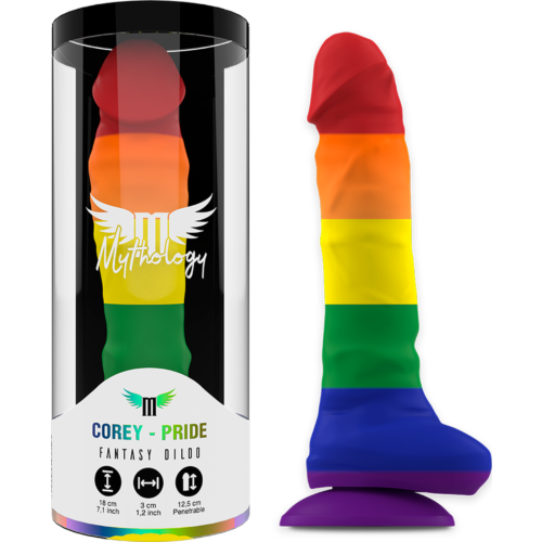 Dildo MYTHOLOGY Corey Pride M - Flexible et Ergonomique