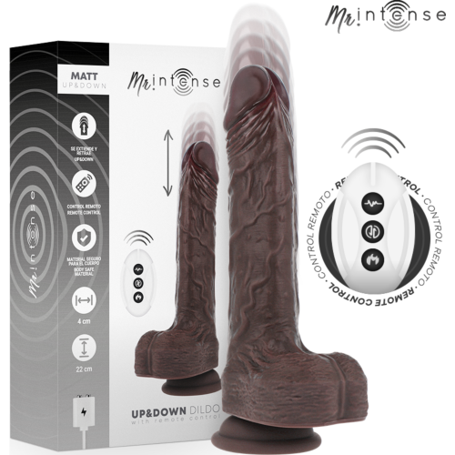 Vibrateur réaliste MR INTENSE MATT - 22 cm avec télécommande