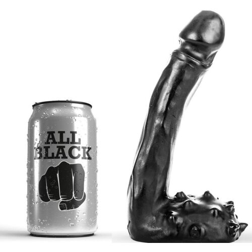 Gode réaliste All Black 19 cm profil fin