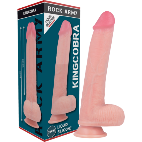 Dildo Rock Army Kingcobra 24 cm en silicone liquide