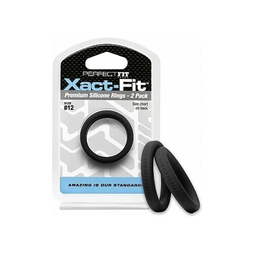 Xact-fit pack de 2 anillos de silicona 12,8cm - negro
