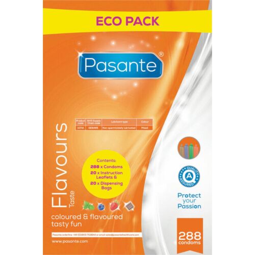 Préservatifs Pasante Eco Pack 288 unités - Saveurs variées