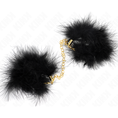 Menottes KINK - Plumas con cadena dorada