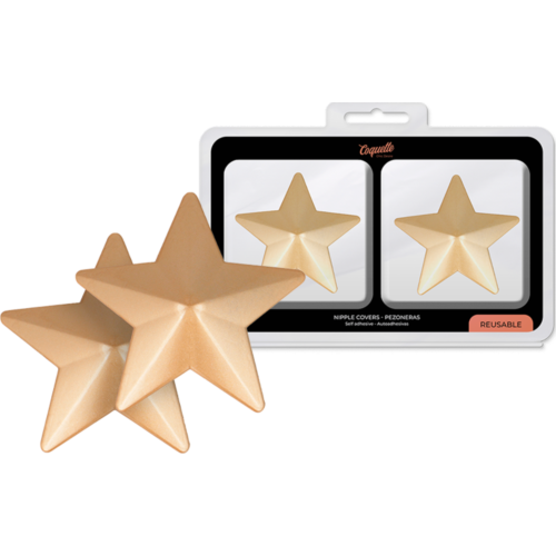 Couvre-pezons Coquette Accessories - Étoiles dorées et réutilisables