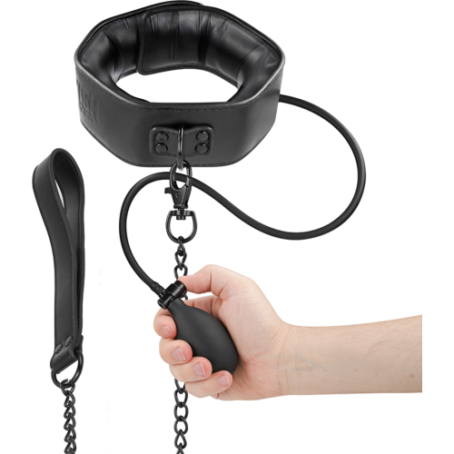 Collier Bondage Inflable FETISH SUBMISSIVE avec Chaîne Robuste