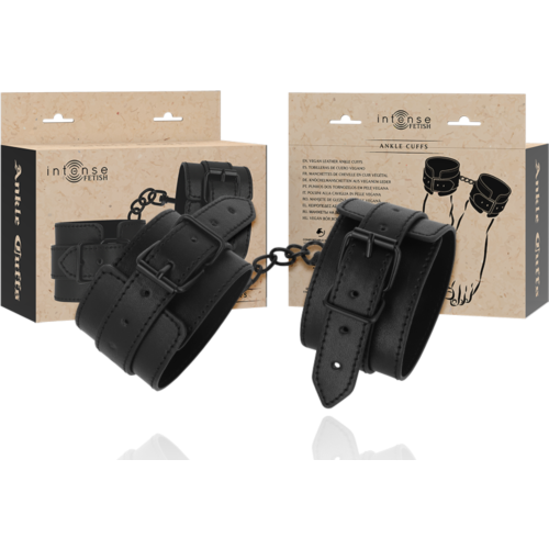 Chevilles Bondage INTENSE FETISH en cuir végétalien