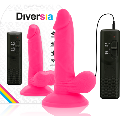 Dildo Diversia 17 cm avec vibration flexible