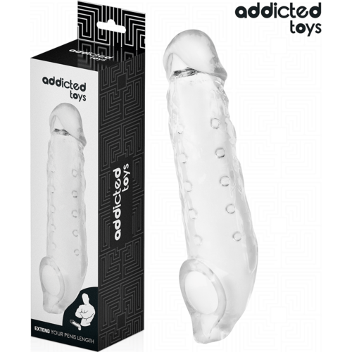 Gaine para pene Addicted Toys Taille M 27 cm transparente