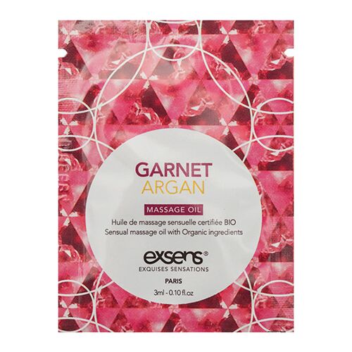 Huile de Massage Exsens Garnet Argan 3ml avec pierres de Granate