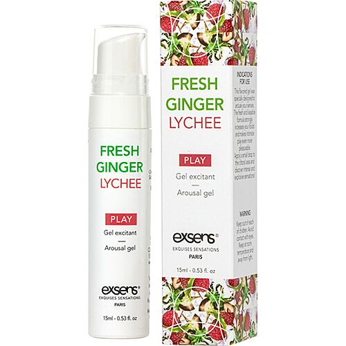 Gel Stimulant Exsens Fresh Ginger Litchi 15 ml - Effet Glacé
