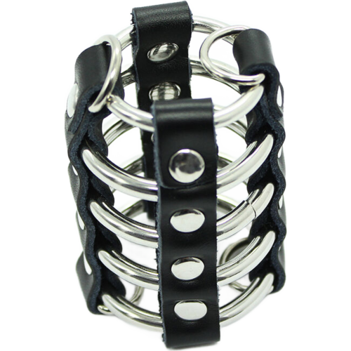 Laisses pour Pénis OHMAMA FETISH - Jaula avec Anneaux Métalliques