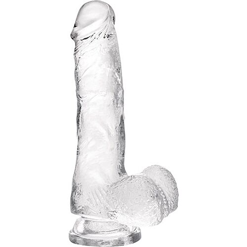 Dildo transparent S Pleasures M avec ventouse puissante