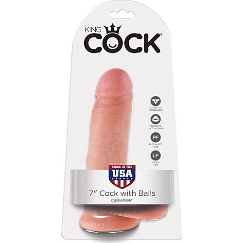 Dildo King Cock 7 avec testicules et ventouse