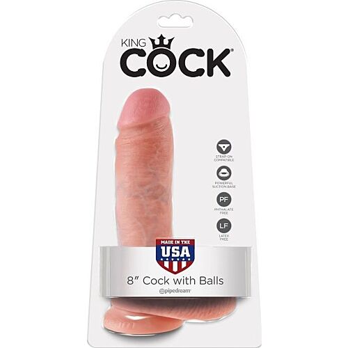 Dildo King Cock 20.3 cm avec testicules
