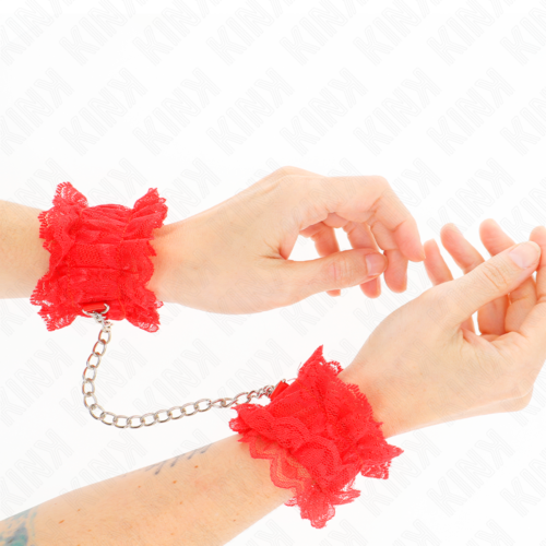 Menottes KINK WRIST RESTRAINT en latex rouge