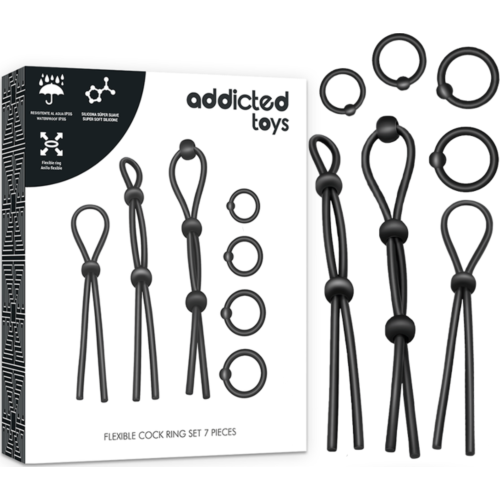 Kit de 7 anillas silicona ADDICTED TOYS pour le pénis