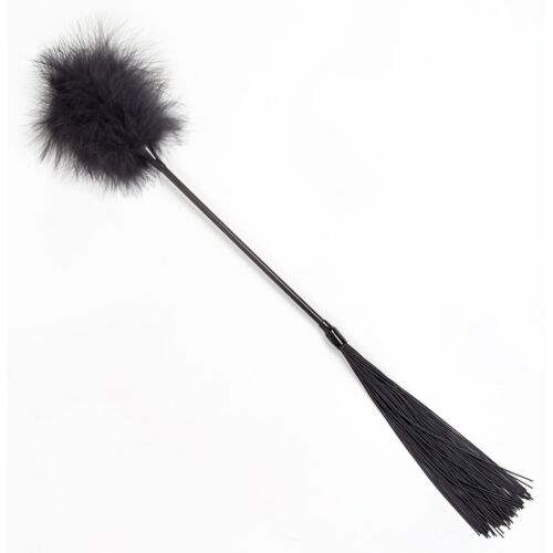 Fouet BDSM SECRETPLAY Plumeau + Fouet Noir